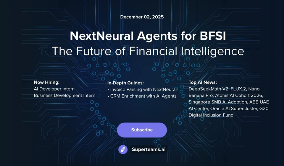 Newsletter December 2025 Edition: NextNeural Agents for BFSI - The Future of Financial Intelligence