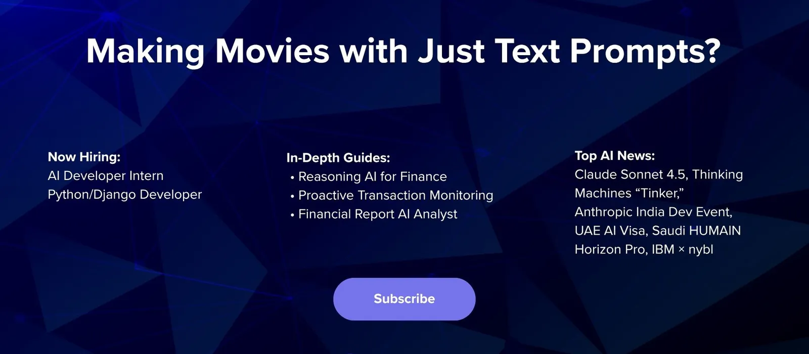 🎬Newsletter October Edition: Making Movies With Just Text Prompts?